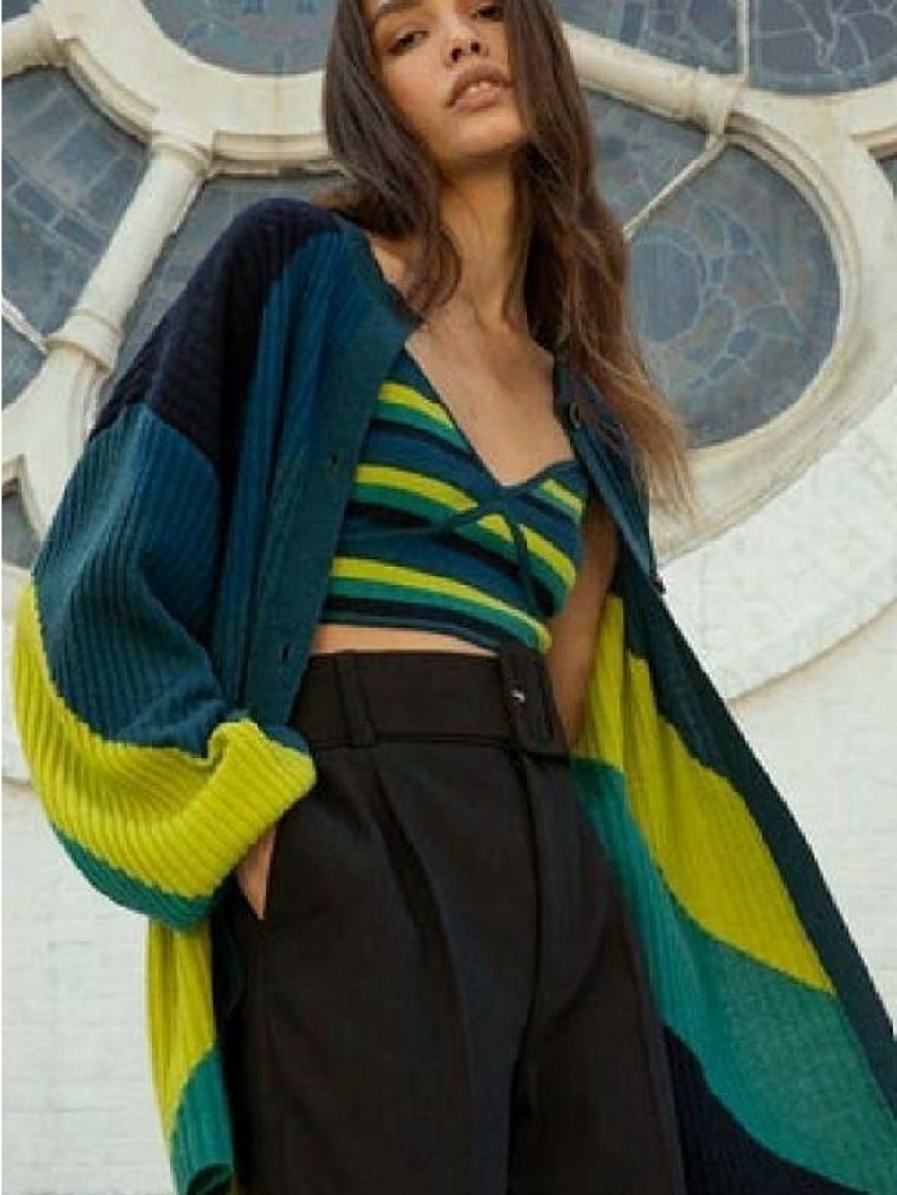 Naadam Striped Cardigan
